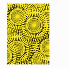 Abstract Sun Pattern Yellow Background Large Garden Flag (two Sides)