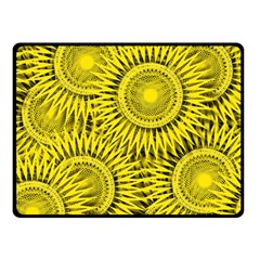 Abstract Sun Pattern Yellow Background Two Sides Fleece Blanket (small)