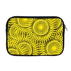 Abstract Sun Pattern Yellow Background Apple Macbook Pro 17  Zipper Case