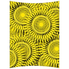 Abstract Sun Pattern Yellow Background Back Support Cushion