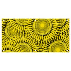 Abstract Sun Pattern Yellow Background Banner And Sign 4  X 2 