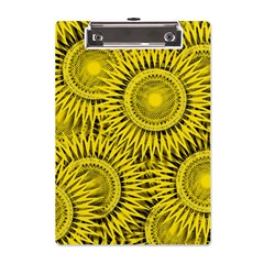 Abstract Sun Pattern Yellow Background A5 Acrylic Clipboard