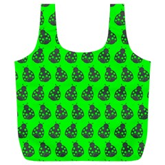 Ladybug Vector Geometric Tile Pattern Full Print Recycle Bag (XXXL)