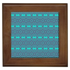 Chevron Zigzag Pattern Framed Tile