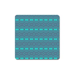 Chevron Zigzag Pattern Square Magnet by Jancukart