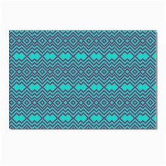 Chevron Zigzag Pattern Postcard 4 x 6  (pkg Of 10) by Jancukart