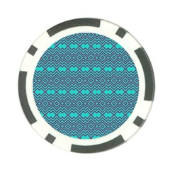 Chevron Zigzag Pattern Poker Chip Card Guard