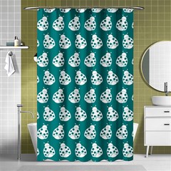 Ladybug Vector Geometric Tile Pattern Shower Curtain 48  x 72  (Small) 