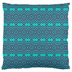 Chevron Zigzag Pattern Large Cushion Case (two Sides) by Jancukart