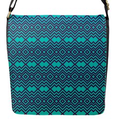 Chevron Zigzag Pattern Flap Closure Messenger Bag (s)