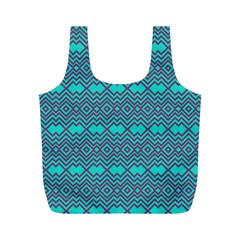 Chevron Zigzag Pattern Full Print Recycle Bag (m)