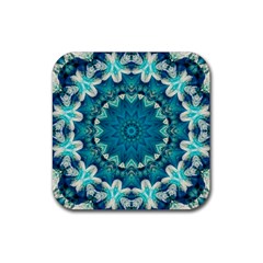 Kaleidoscope Mandala Ornament Rubber Coaster (square)