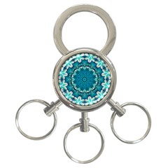 Kaleidoscope Mandala Ornament 3-ring Key Chain