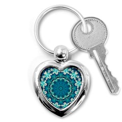 Kaleidoscope Mandala Ornament Key Chain (heart)