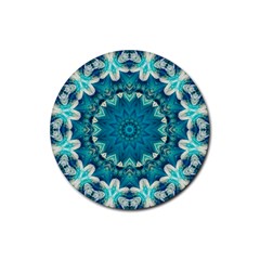 Kaleidoscope Mandala Ornament Rubber Coaster (round)