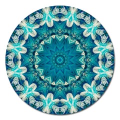 Kaleidoscope Mandala Ornament Magnet 5  (round)