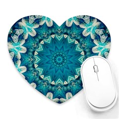 Kaleidoscope Mandala Ornament Heart Mousepad