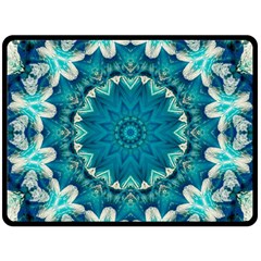 Kaleidoscope Mandala Ornament Fleece Blanket (large)