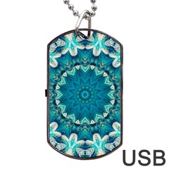 Kaleidoscope Mandala Ornament Dog Tag Usb Flash (two Sides) by Jancukart