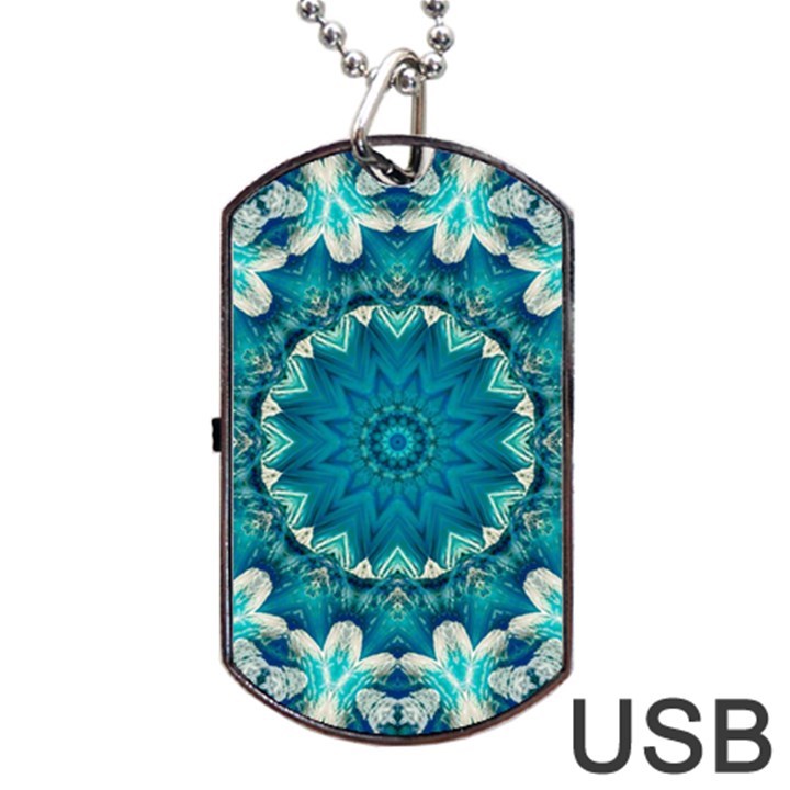 Kaleidoscope Mandala Ornament Dog Tag USB Flash (Two Sides)