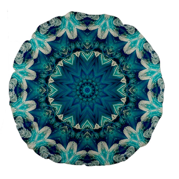 Kaleidoscope Mandala Ornament Large 18  Premium Round Cushions