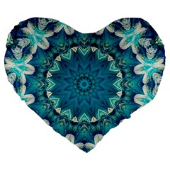 Kaleidoscope Mandala Ornament Large 19  Premium Heart Shape Cushions