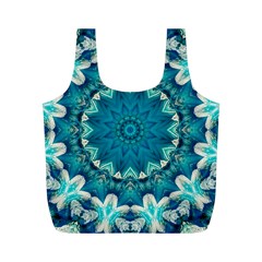 Kaleidoscope Mandala Ornament Full Print Recycle Bag (m) by Jancukart