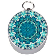 Kaleidoscope Mandala Ornament Silver Compasses by Jancukart