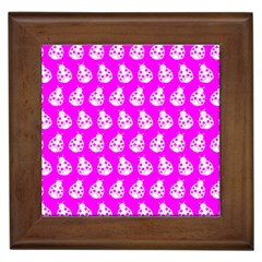 Ladybug Vector Geometric Tile Pattern Framed Tile by GardenOfOphir