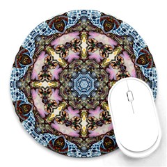 Abstract Kaleidoscope Digital Round Mousepad