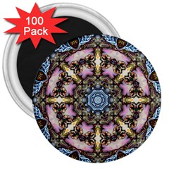 Abstract Kaleidoscope Digital 3  Magnets (100 Pack)