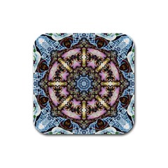 Abstract Kaleidoscope Digital Rubber Square Coaster (4 Pack)