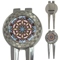 Abstract Kaleidoscope Digital 3-in-1 Golf Divots