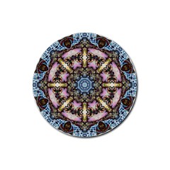 Abstract Kaleidoscope Digital Rubber Round Coaster (4 Pack)