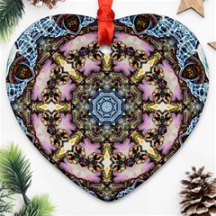 Abstract Kaleidoscope Digital Heart Ornament (two Sides) by Jancukart