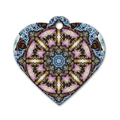 Abstract Kaleidoscope Digital Dog Tag Heart (two Sides)