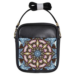 Abstract Kaleidoscope Digital Girls Sling Bag by Jancukart