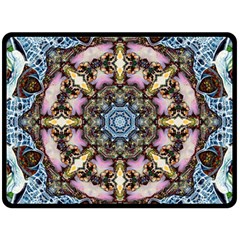 Abstract Kaleidoscope Digital Fleece Blanket (large)