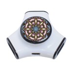 Abstract Kaleidoscope Digital 3-Port USB Hub Front