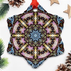 Abstract Kaleidoscope Digital Snowflake Ornament (two Sides)