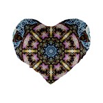 Abstract Kaleidoscope Digital Standard 16  Premium Heart Shape Cushions Back