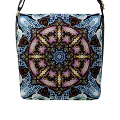 Abstract Kaleidoscope Digital Flap Closure Messenger Bag (l) by Jancukart