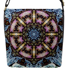 Abstract Kaleidoscope Digital Flap Closure Messenger Bag (s) by Jancukart