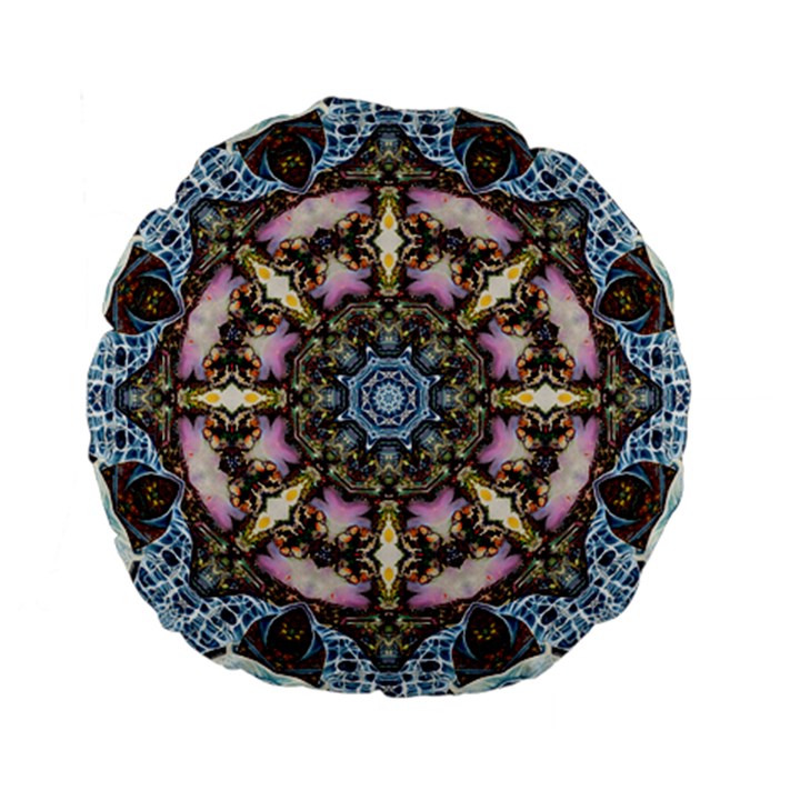 Abstract Kaleidoscope Digital Standard 15  Premium Flano Round Cushions