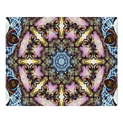 Abstract Kaleidoscope Digital Premium Plush Fleece Blanket (large)