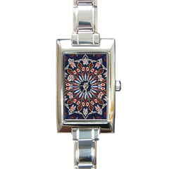 Abstract Kaleidoscope Digital Rectangle Italian Charm Watch