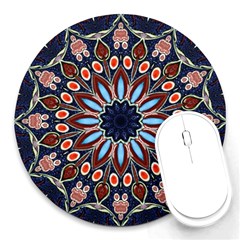 Abstract Kaleidoscope Digital Round Mousepad