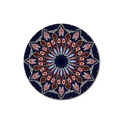 Abstract Kaleidoscope Digital Rubber Coaster (round)