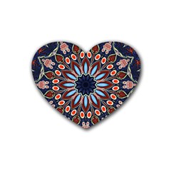 Abstract Kaleidoscope Digital Rubber Coaster (heart) by Jancukart