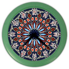 Abstract Kaleidoscope Digital Color Wall Clock